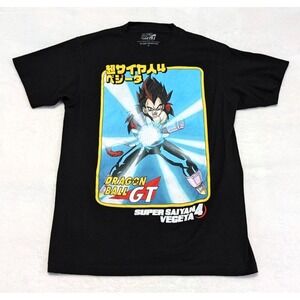 Dragon Ball GT Vegeta Shirt Mens MEDIUM Black Super Saiyan 4 Anime Tee T-Shirt